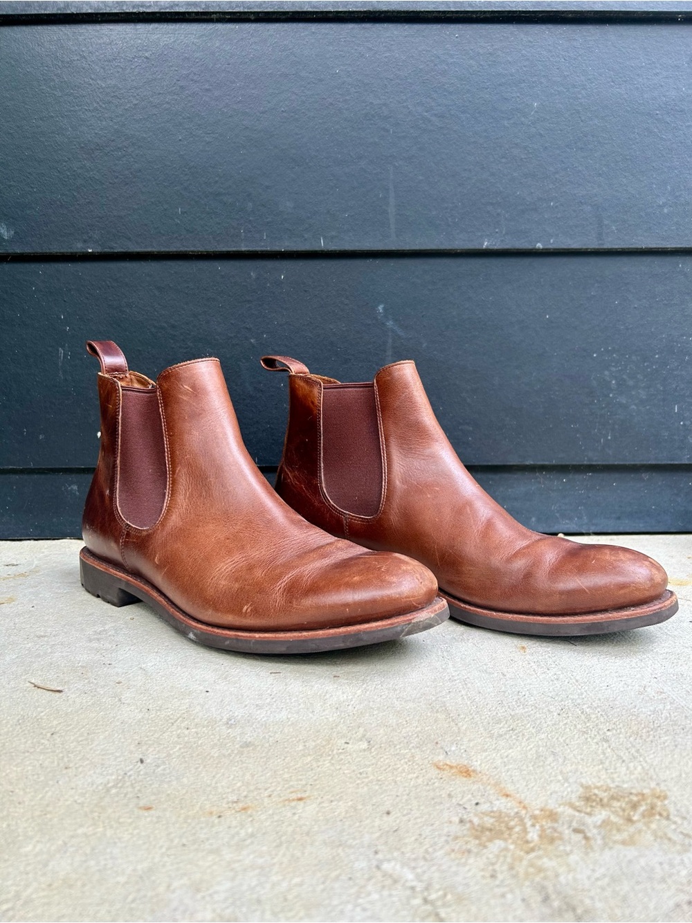 Men’s J.Crew Brown Leather Chelsea Boot 10 ½ - Picture 3 of 6